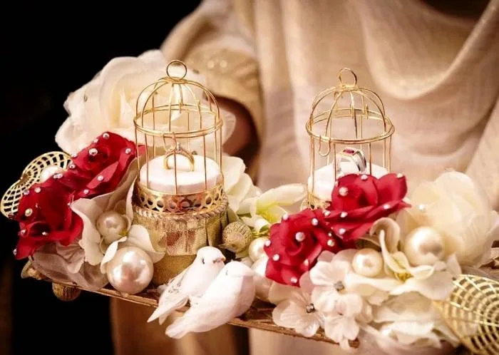 تجهیزات سفره عقد جا حلقه ای