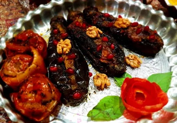 بادمجان کباب غذای محلی گیلانی بادمجان کباب