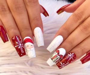 طراحی ناخن کریسمس