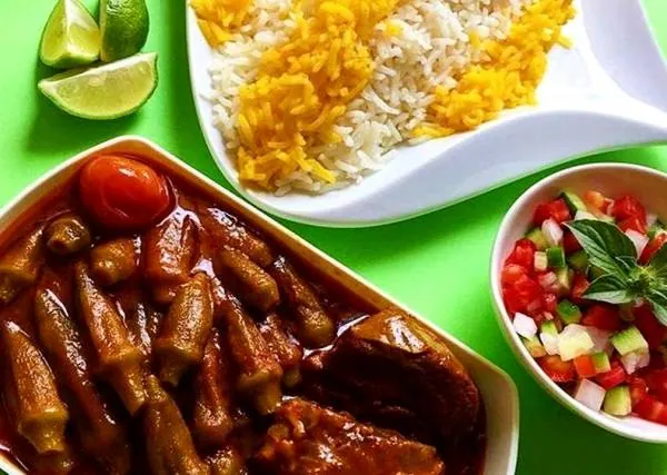 خورش بامیه از غذاهای محلی جنوبی خورش بامیه