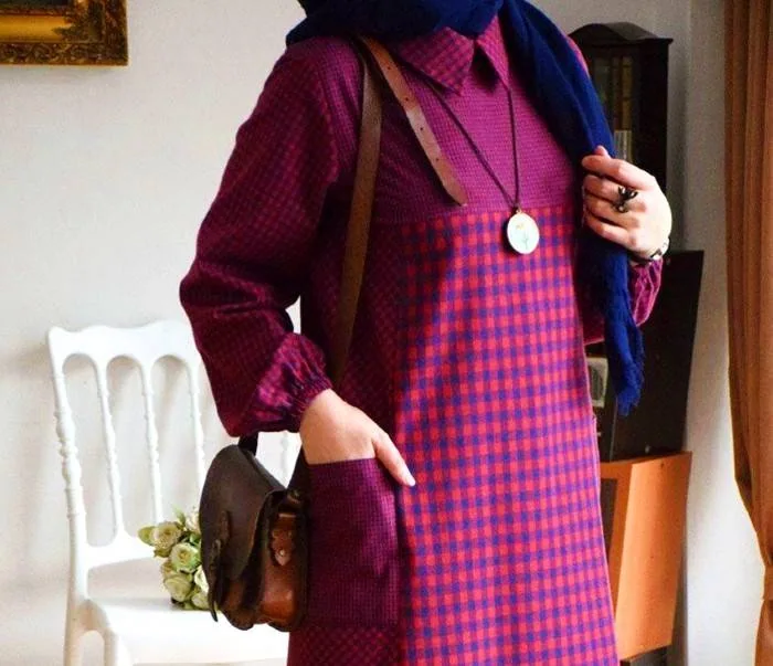 چه مانتویی لاغرتر نشان می دهد مانتو طرح چهارخانه