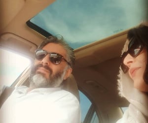 ساره بیات و همسرش