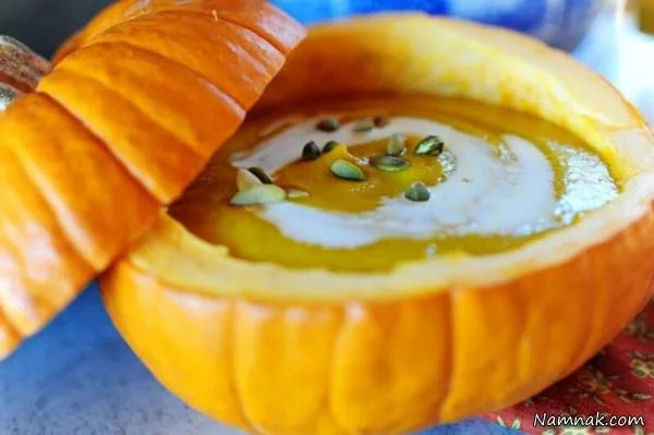 طرز تهیه سوپ کدو حلوایی