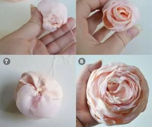 آموزش ساخت گل رز پارچه ای
