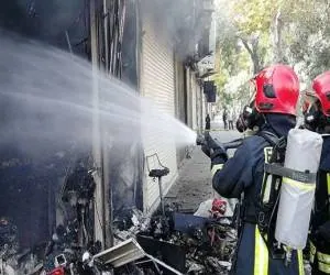 آتش سوزی میدان حسن آباد