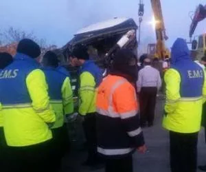 واژگونی اتوبوس