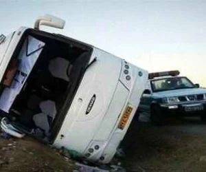 واژگونی اتوبوس