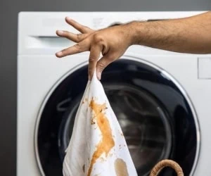 تمیز نشستن لباسشویی
