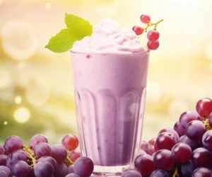 طرز تهیه شیک شیر و شیره انگور