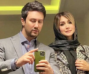 شاهرخ استخری و همسرش