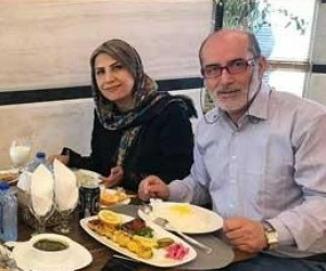 مهرداد فلاحتگر و همسرش