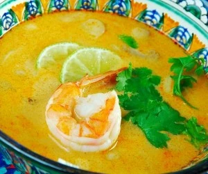 سوپ میگو با شیر