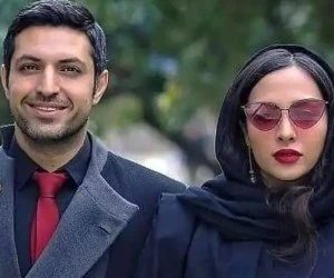 اشکان خطیبی و همسرش