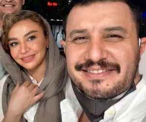 جواد عزتی و همسرش