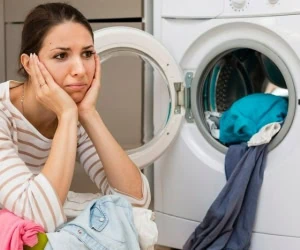جمع شدن آب در لباسشویی