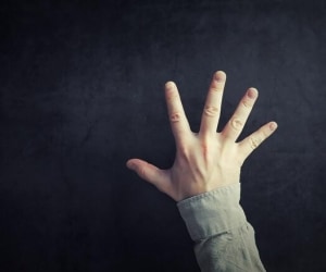 کج شدن انگشتان دست