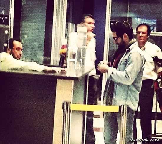بهرام رادان در فرودگاه در حال بازگشت به ایران