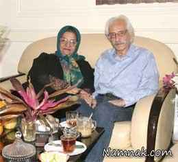 عکس جمشد مشایخی در کنار همسرش