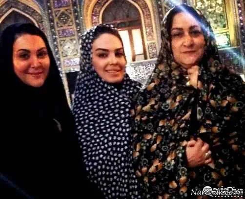 سارا خوئینی ها ، لاله اسکندری و مریم امیر جلالی در حرم امام رضا(ع)