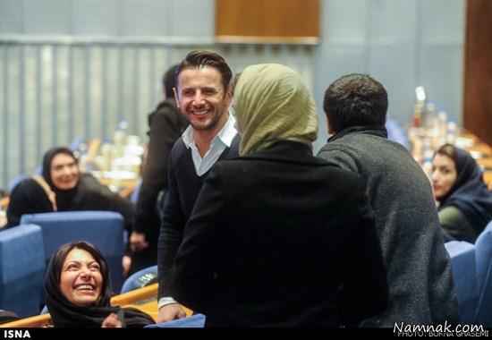امین حیایی و همسرش نیلوفر خوش خلق در جشنواره جام جم