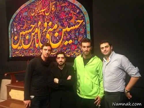 علی ضیا ، حنیف عمران زده و سیدمهدی رحمتی و مجید بنی فاطمه در هیئت