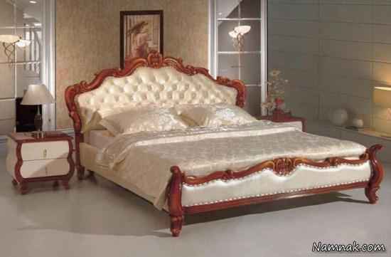 مدل تخت خواب دونفره چوبی عروس