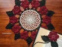 رومیزی قلاب بافی