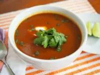 آش گوجه با لوبیا