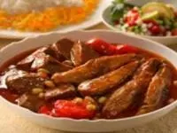 خورش غوره بادمجان با گوشت