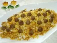 کشمش پلو ماهی لاری
