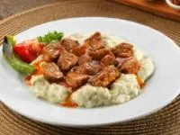 گوشت بره و پوره بادمجان