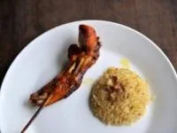بال مرغ با برنج