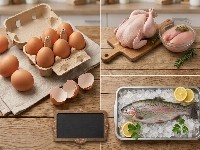 مرغ و ماهی و تخم مرغ