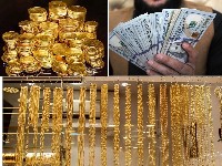 طلا، سکه، دلار