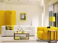 مبل زرد رنگ