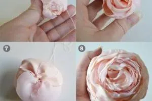آموزش ساخت گل رز پارچه ای
