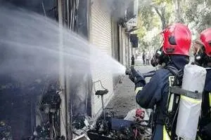 آتش سوزی میدان حسن آباد