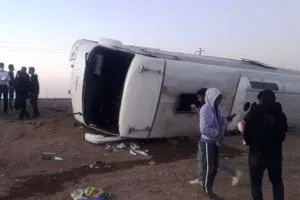 واژگونی اتوبوس