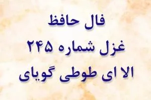 غزل 245 حافظ