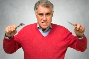 گرسنگی و عصبانیت