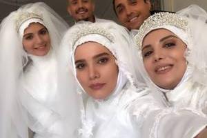 بازیگران با لباس عروس