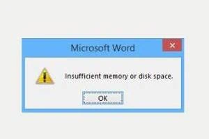 insufficient memory