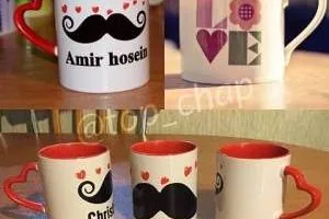 طراحی روی لیوان