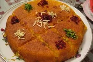 ته چین کشمش و لپه 
