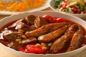 خورش غوره بادمجان با گوشت