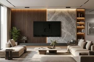 دیوار پشت تلویزیون را چگونه طراحی کنیم