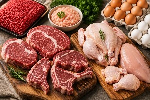 مرغ، تخم‌مرغ و گوشت