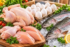 قیمت مرغ و ماهی و تخم مرغ