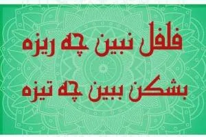 فلفل نبین چه ریزه بشکن ببین چه تیزه