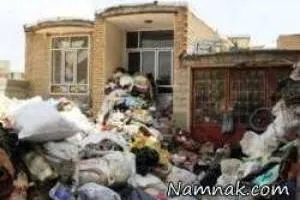 زباله در خانه پیرزن